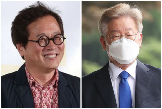 맛 칼럼니스트 황교익씨(왼쪽)와 이재명 경기도지사. 연합뉴스